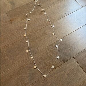 Silver Round Layering Necklace 36”